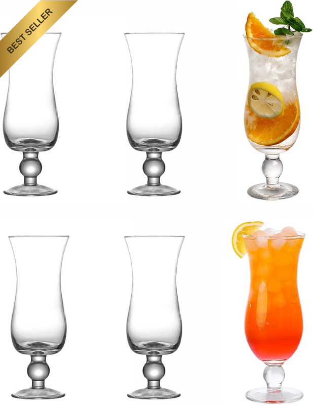 6 Pack Hurricane Cocktail Glasses Crystal Drinking Cups 460Ml Clear Crystal Glas