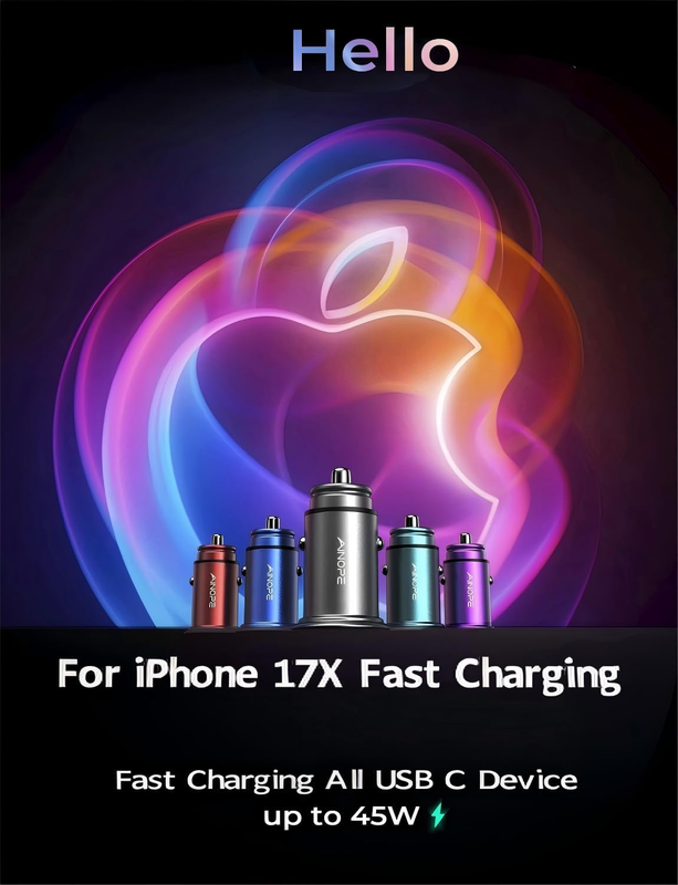 67.5W Mini Car Charger USB C Fast Charger, Cigarette Lighter Adapter, USB C Car