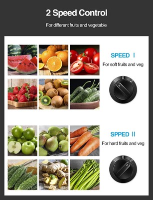 Qcen Juicer Machine, 500W Centrifugal Juicer Extractor KS-501 - Green