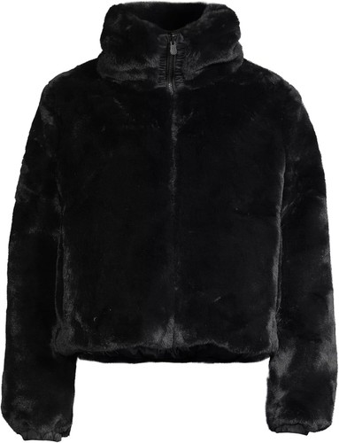 Pre-owned Save The Duck Womens Faux Fur Jeon Black Polyester Puffer Jacket Coat