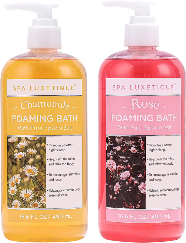 Bubble Bath,  Foaming Bath for Women with Pure Epsom Salt, B