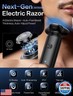 Electric Razor for Men,Men's Electric Shaver,3-Blade Rotary Shaving System,Waterproof Wet Dry Cordless Razor,Touch Switch,Type-C Fast Charging,Travel Lock,Digital Display,90+ Minutes Run Time