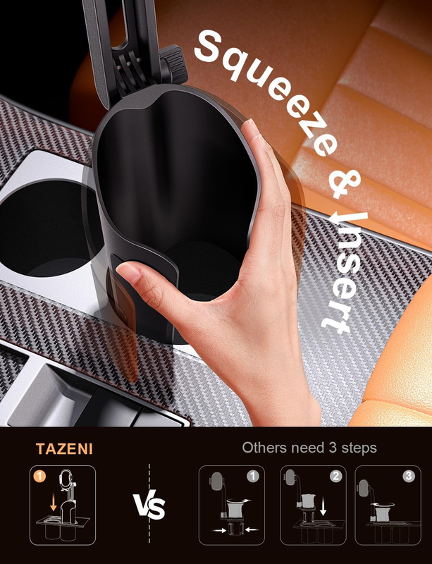 2 in 1 Cup Holder Phone Mount for Car Bottle Friendly Cup Phone Holder for Car H