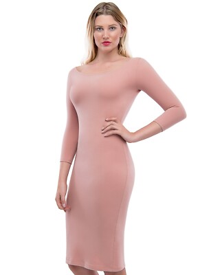 NWT Classic Slim Fit Bodycon Cotton Midi Dress Medium