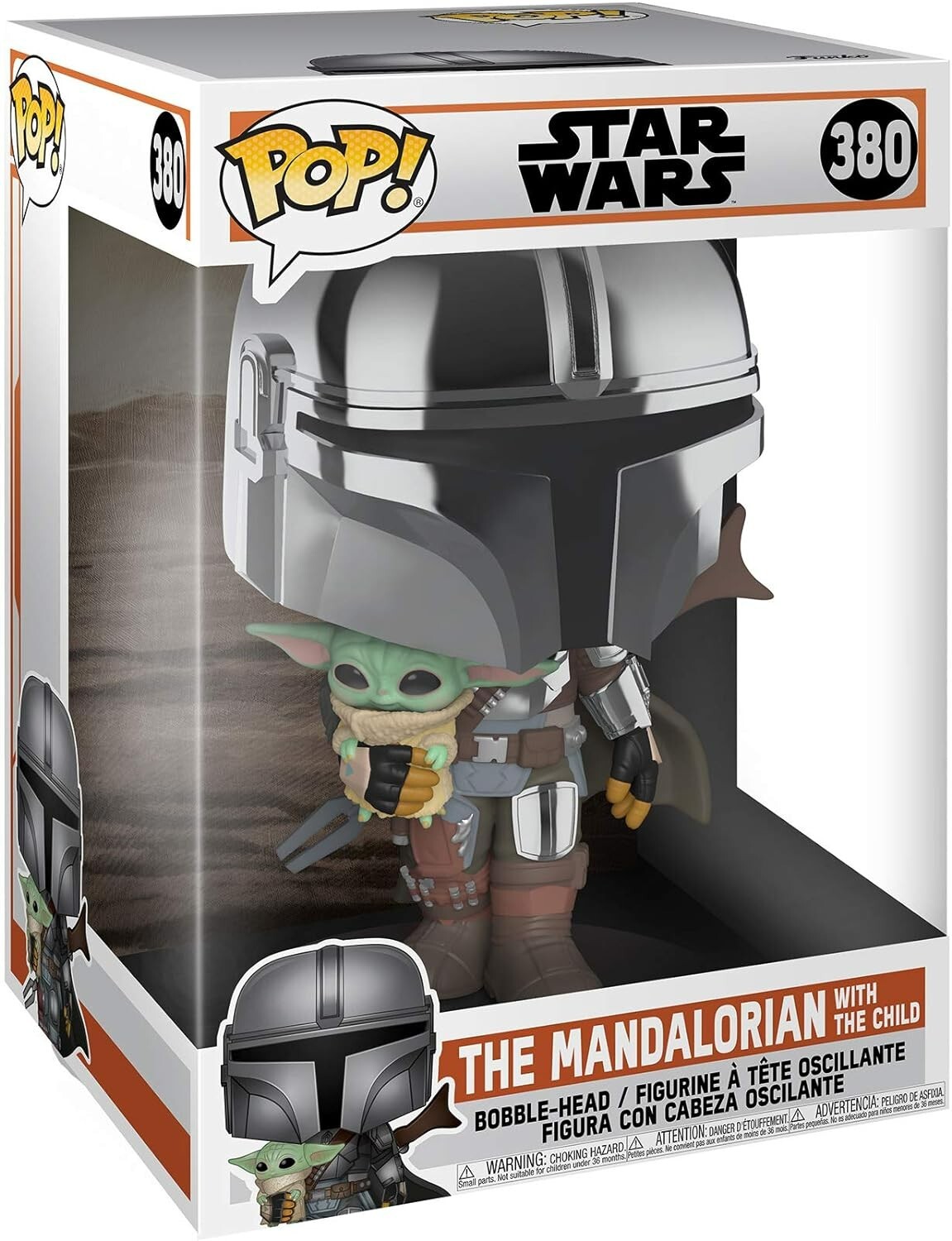 STAR WARS MANDALORIAN THE CHILD /大型 Funko Pop Star Wars Mandalorian with The Child Jumbo 10