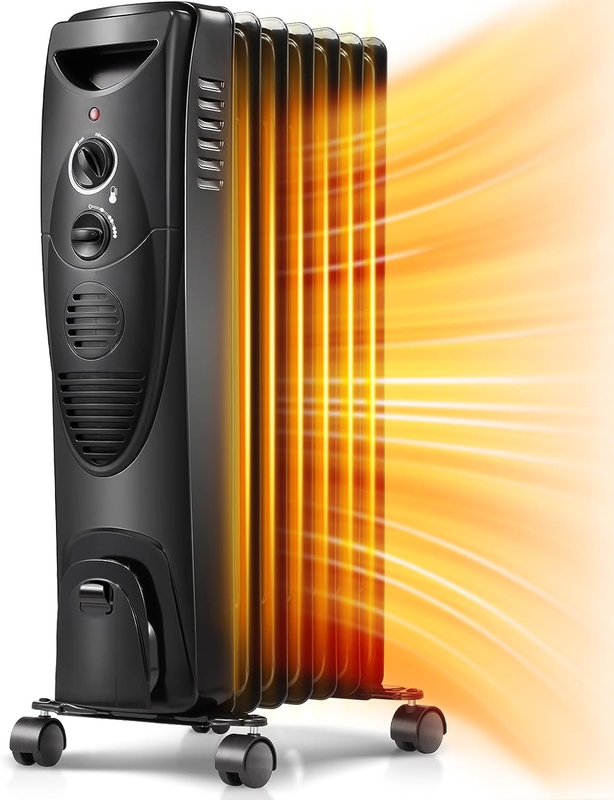 1500w 3 Heat | Oil Filled Radiator Electric Portable Space Heater