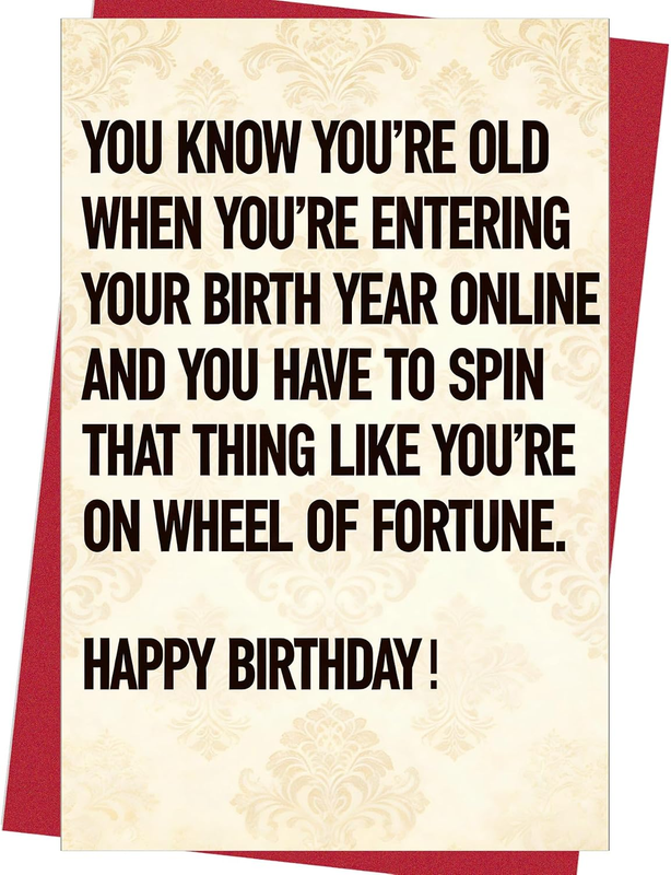 Funny Birthday Cards, Funny Birthday Cards for Men & Women, Happy Birthday Card