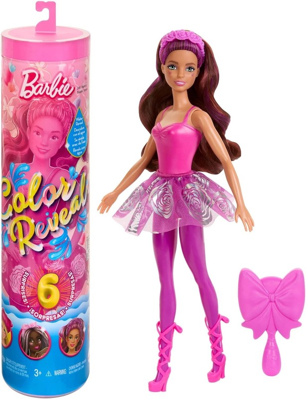 Barbie Color Reveal Ballerina Con 6 Accessori A Sorpresa Cambia Colore