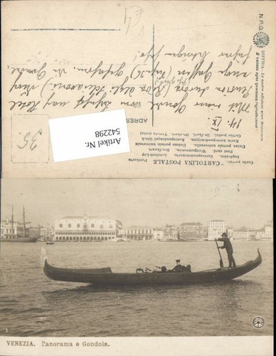 542298,tolle Foto-AK Veneto Venezia Venedig Gondel Panorama pub NPG 1 img