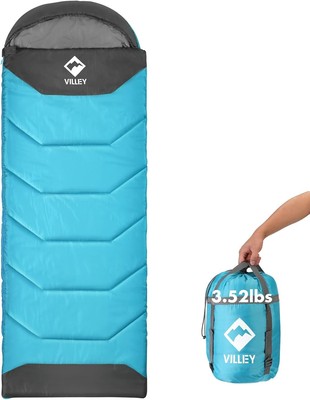 VILLEY Adults Camping Sleeping Bag Lightweight Compact Backpacking Sleeping Bags