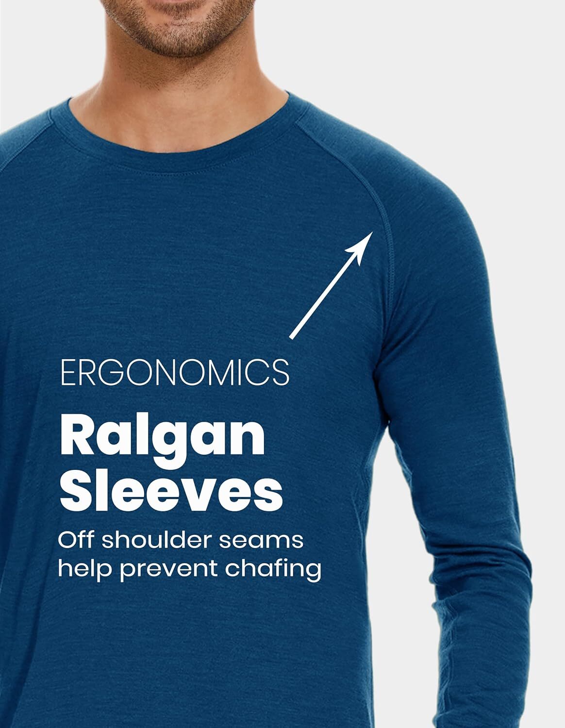 Men's 100% Merino Wool Base Layer Top Winter Warm Thermal Underwear Shirts UT