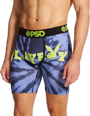 

Мужские эластичные трусы-боксеры PSD с широкой резинкой и логотипом Playboy Tie Dye, Multi, Boxer Brief
