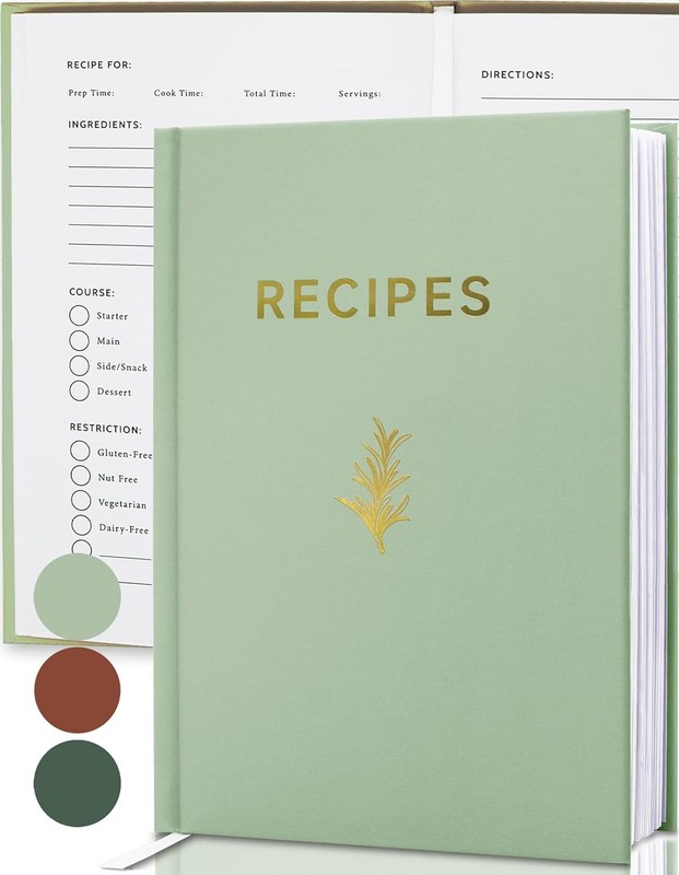 Perfect Blank Recipe Book - Write in Your Own Recipes,Organize