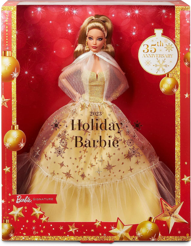 2023 Holiday Barbie Doll, Seasonal Collector Gift, Barbie Signature, Golden Gown