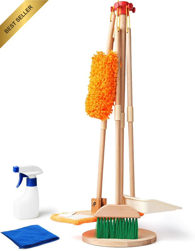 Toddler Cleaning Set - Kids Housekeeping Pretend Play Set | FSC Certification Wo
