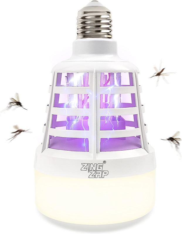 Zingzap Dual-Function Mosquito Zapper Bulb Bug Zapper LED Light Bulb, Three Ligh