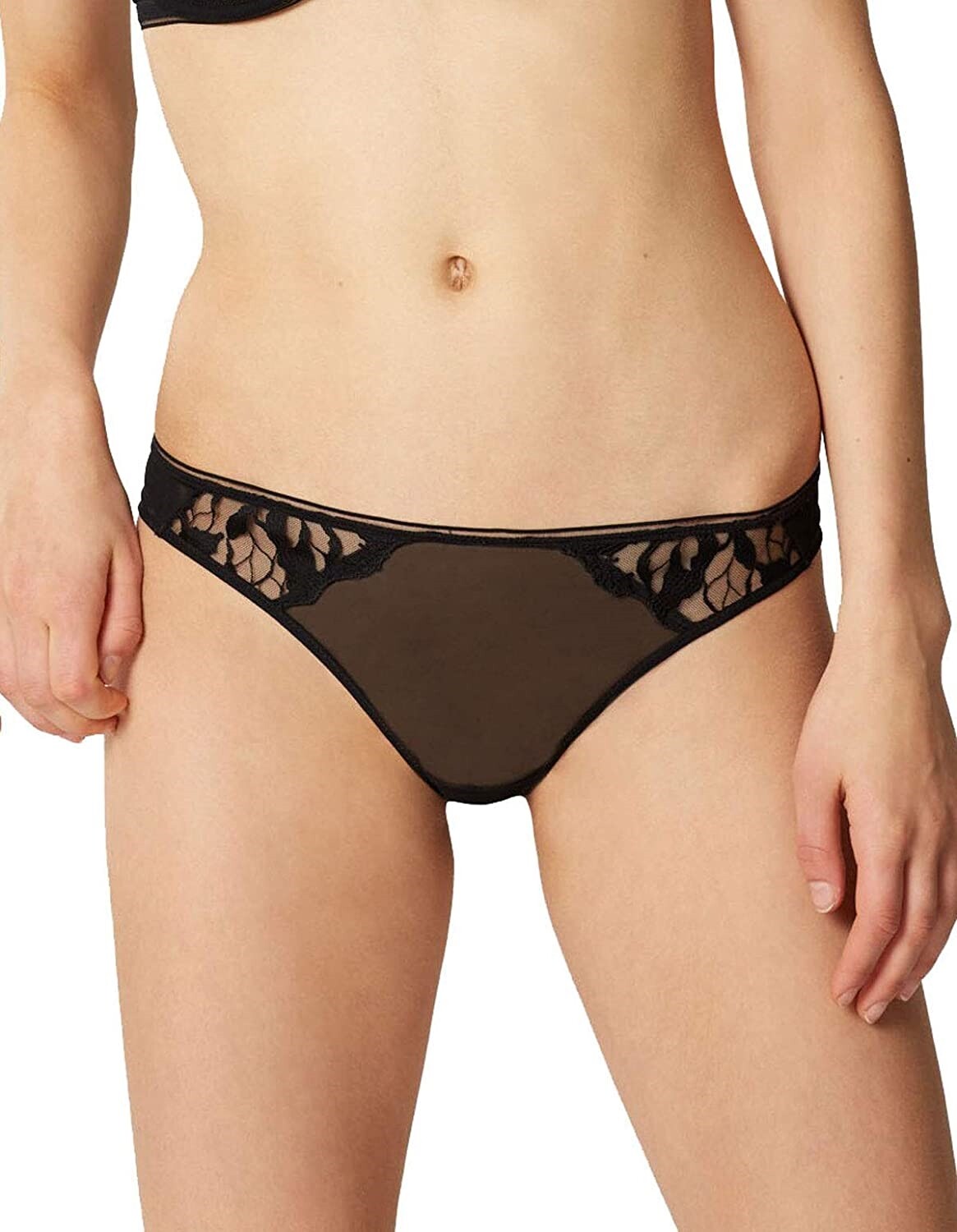 Maison Lejaby 272236 Women's Sin Floral Embroidered Panty Tanga Underwear Size L