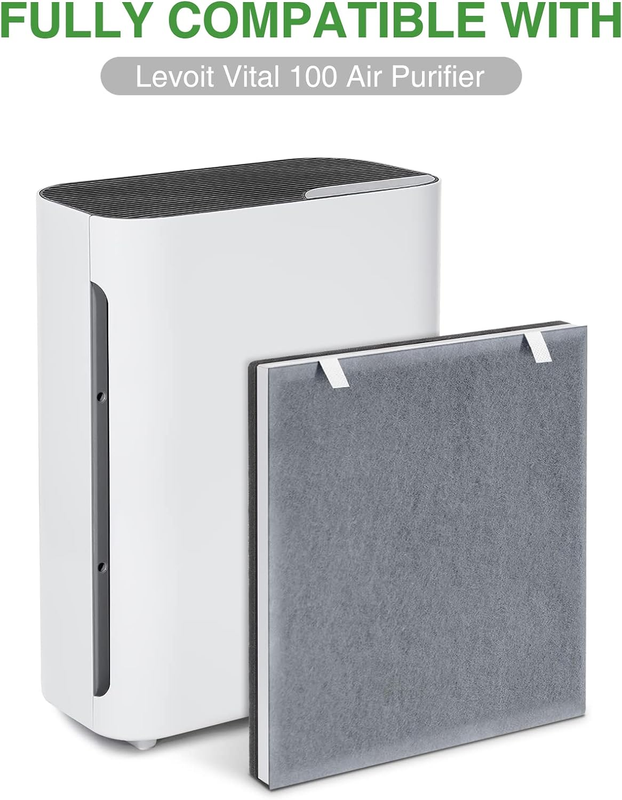 2 Pack Vital 100 True HEPA Replacement Filter Compatible with LEVOIT Vital 100 A