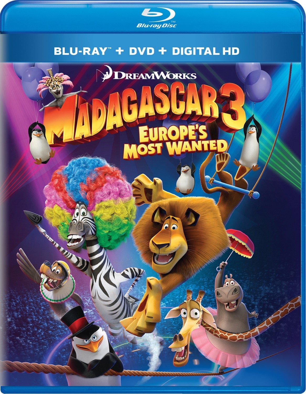 Madagascar 3: Europes Most Wanted (Blu-ray/DVD, 2015, 2-Disc
