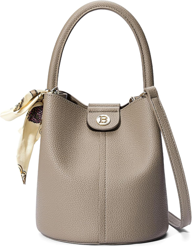 Small Crossbody Bags for Women Vegan Leather Mini Bucket Handbag Removable Shoul