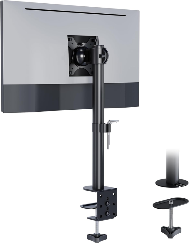 Single Monitor Desk Mount for 13-34 Inch Screens, Supports up to 10kg, with Full