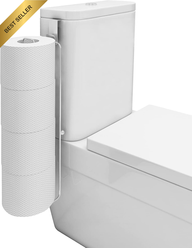 Brushed Nickel Stainless Steel Toilet Paper Holder for 4 Rolls, Wall Mount