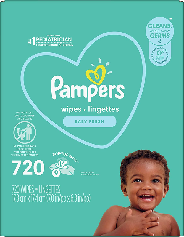 Pampers Baby Wipes Complete Clean Baby Fresh Scent 9X 80 Pop