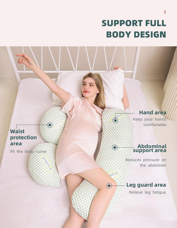 Pregnancy Pillow for Pregnant Women,Soft Pregnancy Body Pillow,Support for Back,