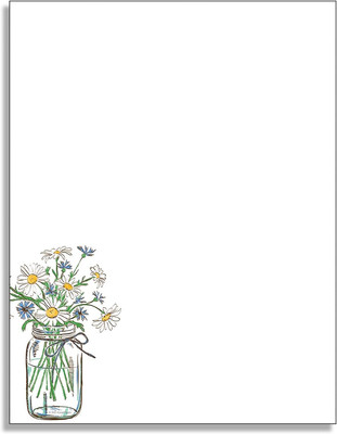 Mason Daisies Stationery Paper - 80 Sheets
