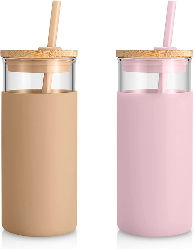 Straw Silicone Protective Sleeve Bamboo L