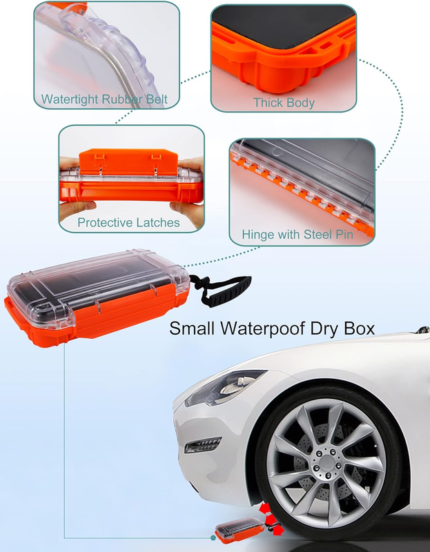 Waterproof Dry Box for Boat and Kayak Small Waterproof Container for Dry Storage