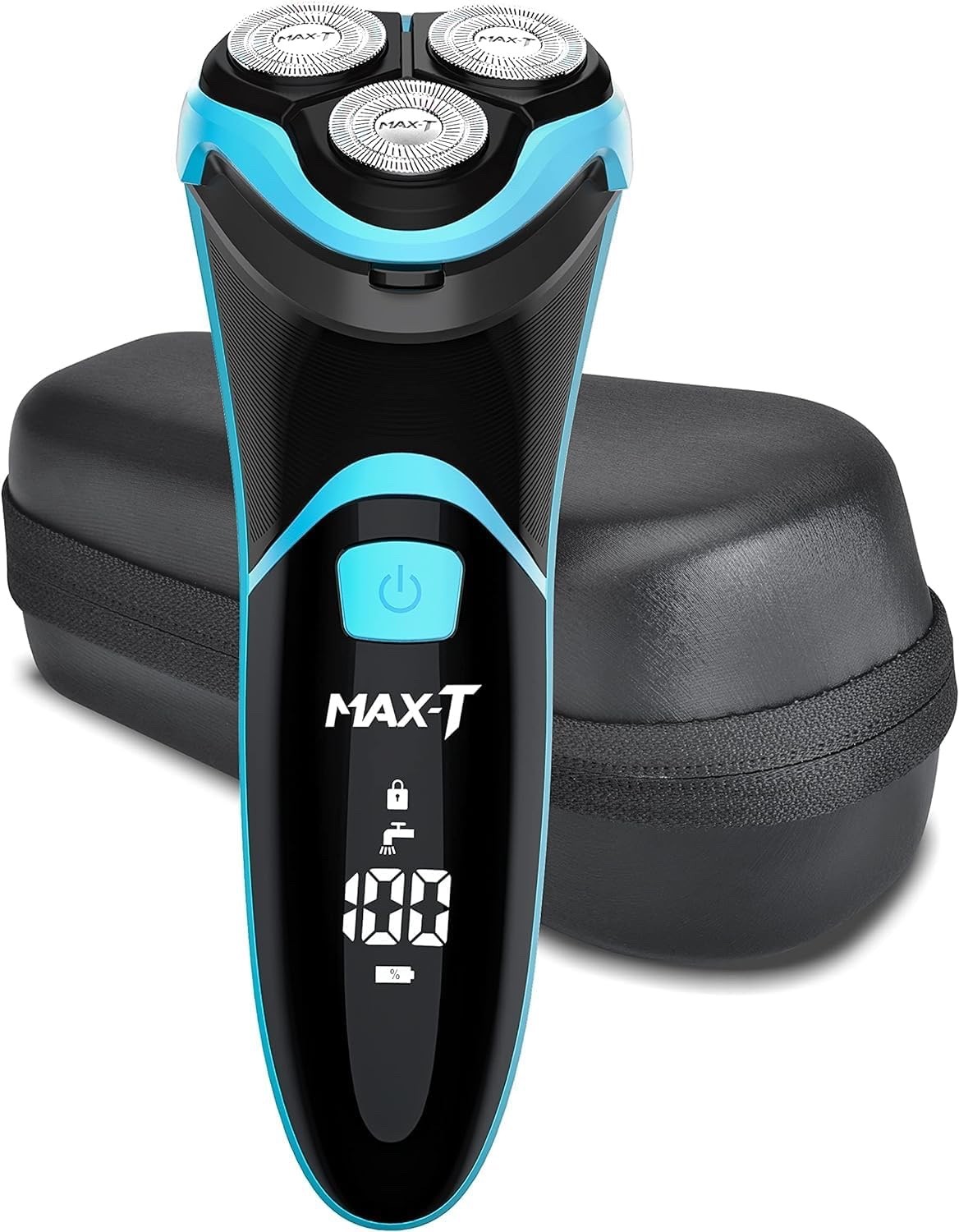 Electric Shaver for Men, Cordless Electric Razor Travel Case Trimmer Wet & dry