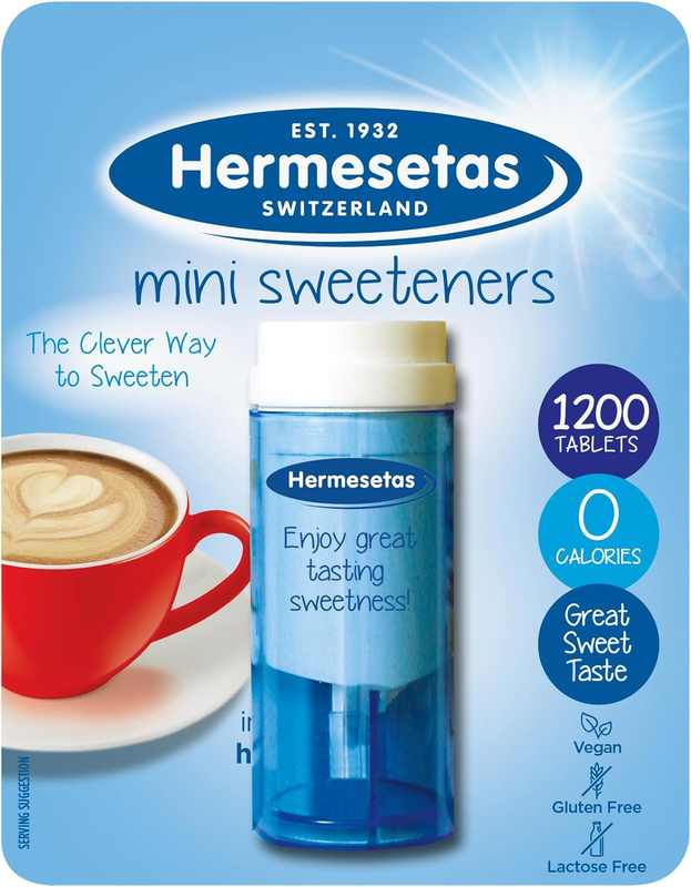 Hermesetas Mini Sweeteners 1200 Tablets - Zero Calorie Sugar Substitute