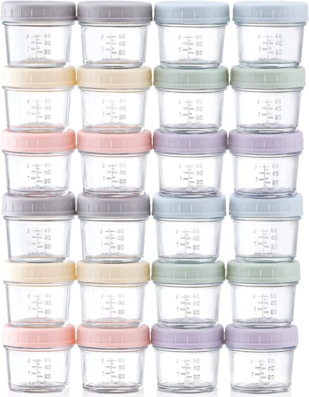 S - 4 Oz Baby Food Storage Jars With Li