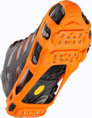 STABILicers Walk Traction Cleat for Walking on Snow and Ice (1 Pair) ORANGE