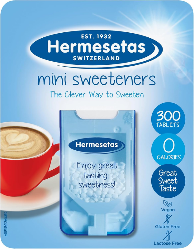 Hermesetas Original Calorie-Free Mini Sweeteners 1200 Tablets, Pack of 6
