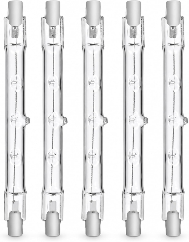 R7S Halogen Bulb 118Mm 100W Dimmable Linear Warm White 2800K J118 5Pcs