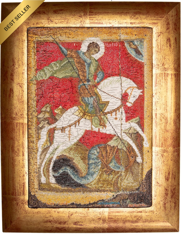 Thea Gouverneur - Counted Cross Stitch Kit - Icon St. George - Aida - 18 Count -