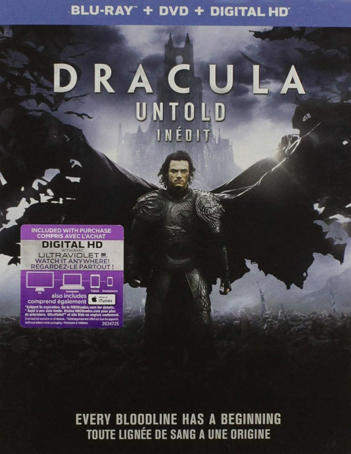 Dracula Untold [Blu-ray + DVD + Digital HD] (Bilingual)