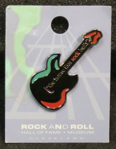 Rock N Roll Hall of Fame “The House that rock built” Metal Guitar Lapel Pin #326