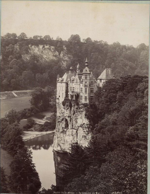 Belgique, Dinant, ChÃ¢Teau De Walzin Tirage Vintage Print,  Tirage AlbuminÃ© 