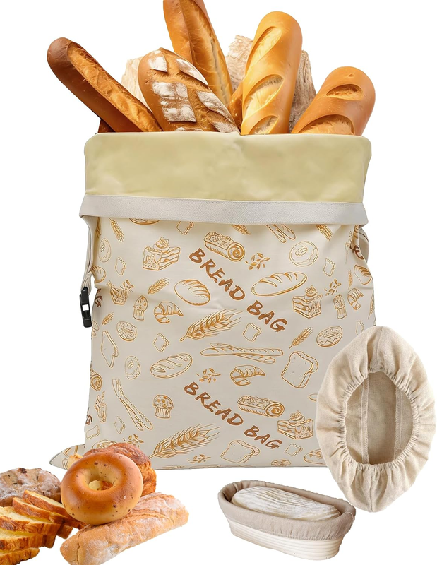 Beeswax Bread Bags, Extra Large Beeswax Bread Bags for Homemade Sourdough, Artis
