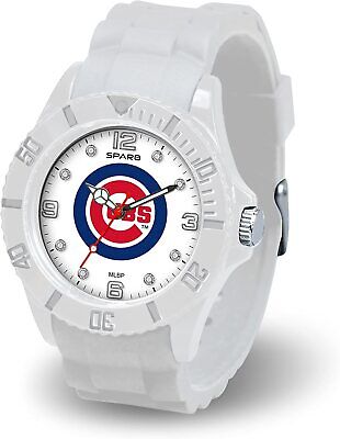 Chicago Cubs Women's Cloud Watch by Rico White Silicone Ladies
