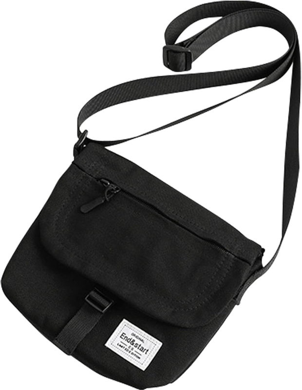 Small Crossbody Bag for Men, Canvas Messenger Bag Shoulder Bag, Mens Crossbody B