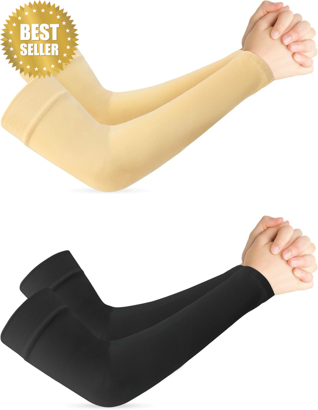 UPF 50+ Arm Sleeves for Women & Men UV Protection Cooling Compression Sleeves -