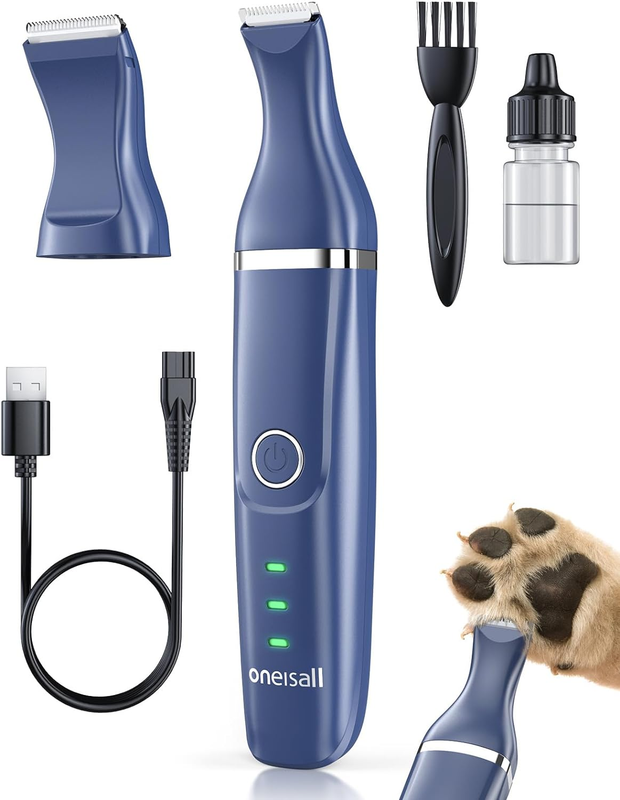 Dog Paw Trimmer for Grooming, 2-Speed Small Dog Clippers for Pets Paws, Face, Ea