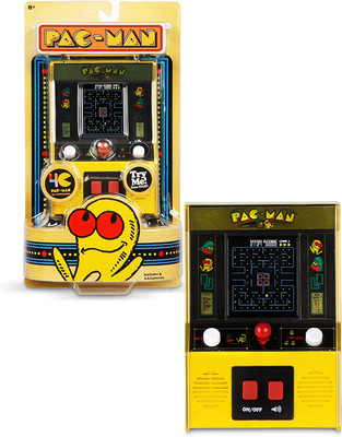 Arcade Classics - Pac-Man Color LCD Retro Mini Arcade Game, 2 Players, Yellow