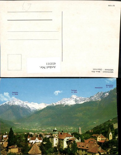 435311,Trentino Bolzano Merano Meran Obermais Teilansicht Bergkulisse img