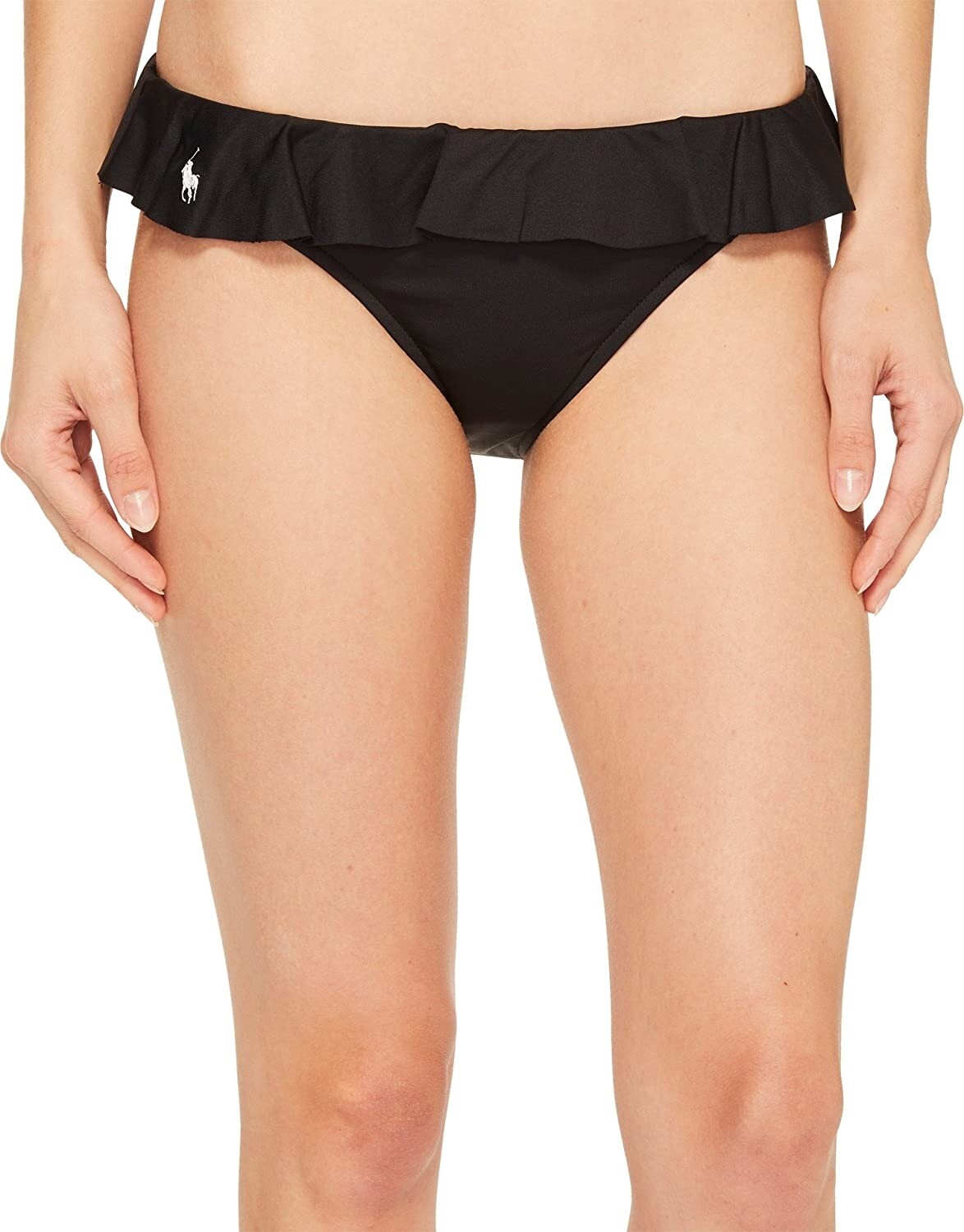 Polo Ralph Lauren Women's 182336 Solid Ruffle Hipster Bikini Bottom Size XS