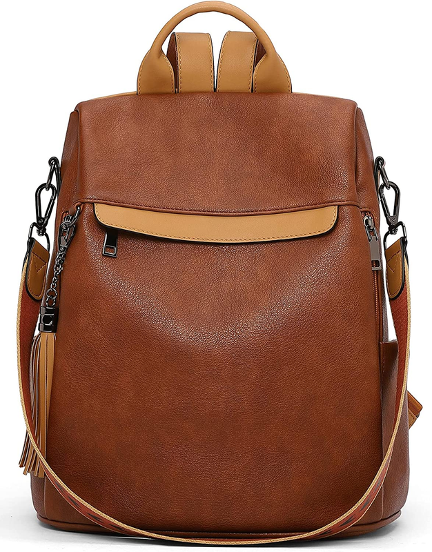 Backpack Purse for Women, PU Leather Anti Theft Travel Backpack Purse Shoulder